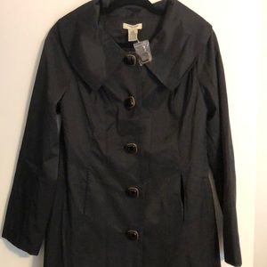 Vertigo long black trench coat
